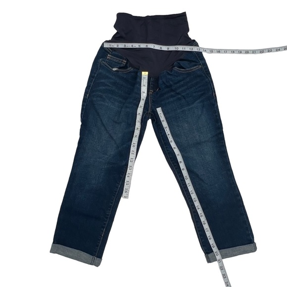 Old Navy Maternity Full Belly Coverage Cuffed Hem Capri Jeans Size 6 Women’s - Picture 5 of 5